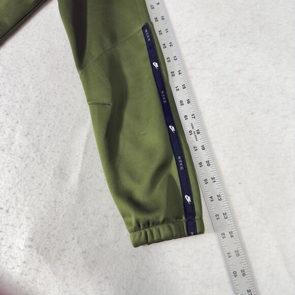 Nike Hoodie Boys XL Olive Green Kangaroo Pouch Pullover Black Swoosh Logo - Picture 9 of 13